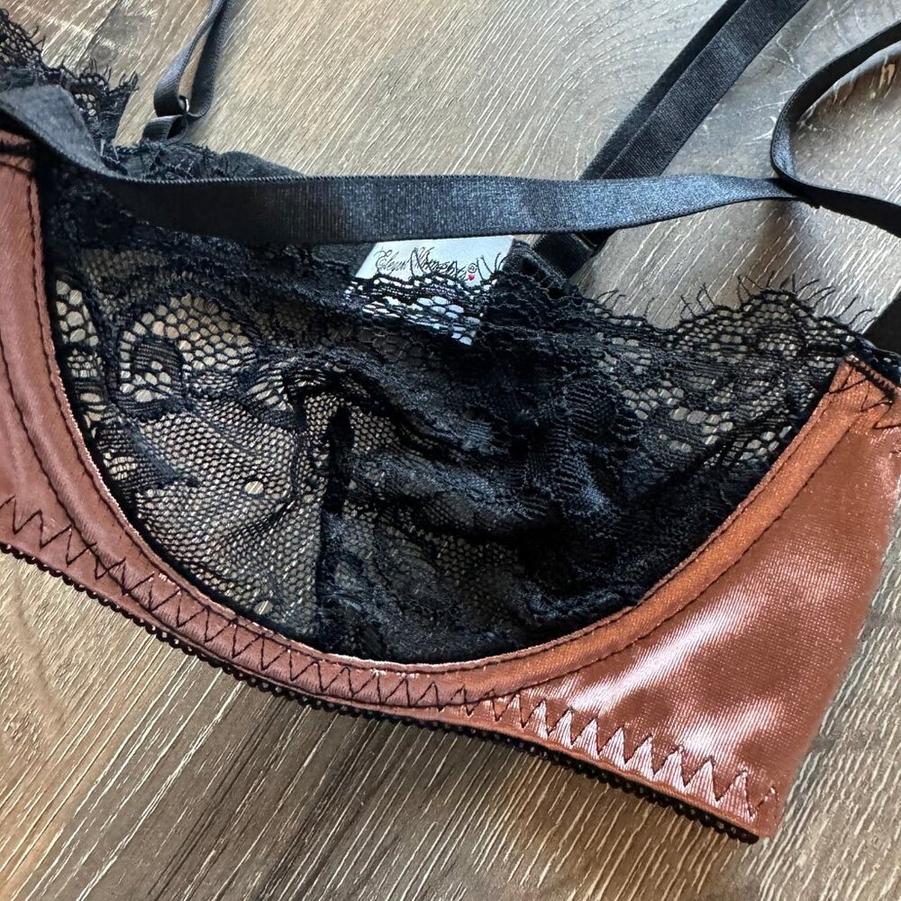 Elegant Moments ❤️ Satin&Lace Bra Women's Size S. - Picture 3 of 6